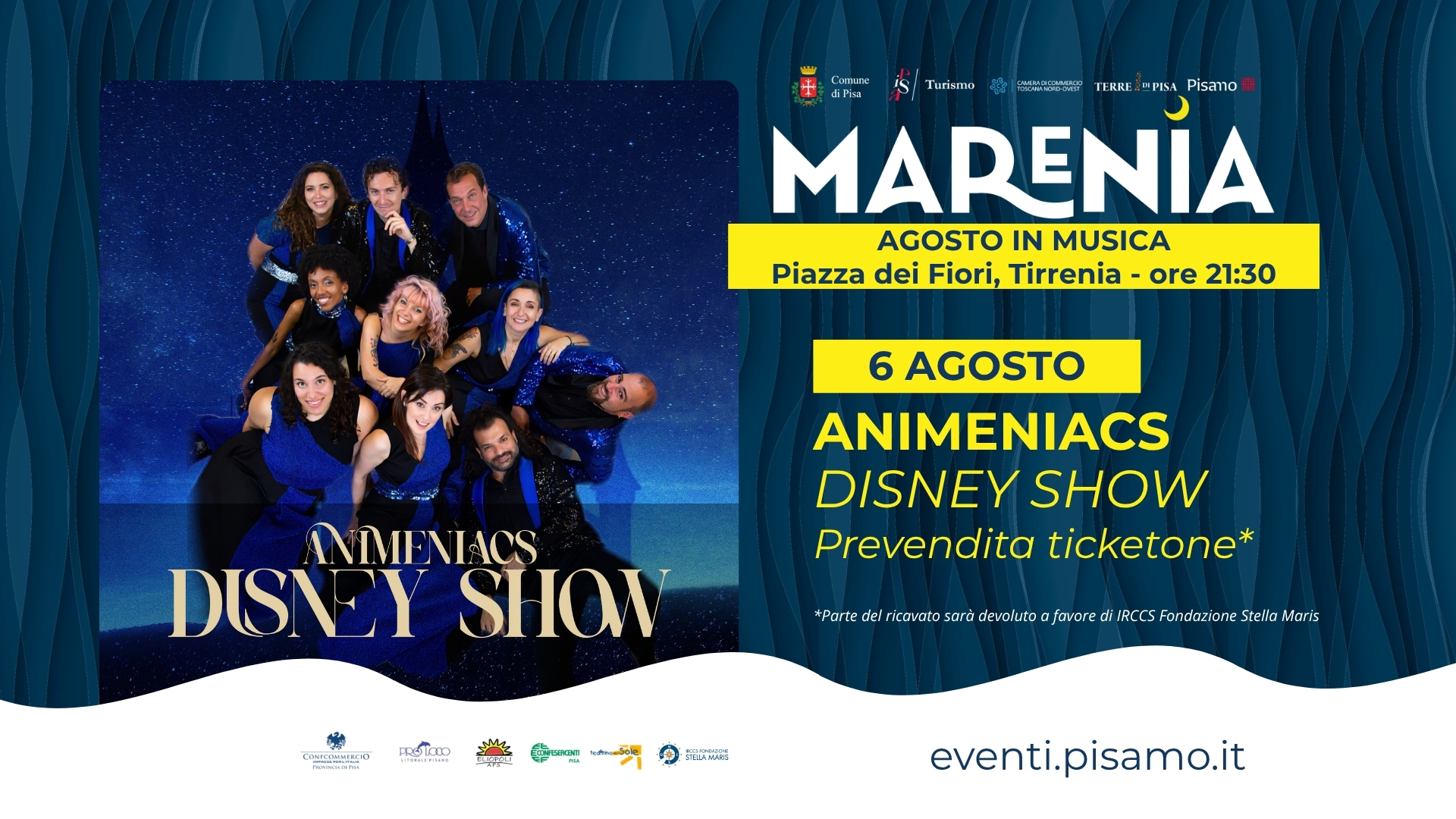 Animeniacs Disney Show - Agosto in musica Marenia 2026